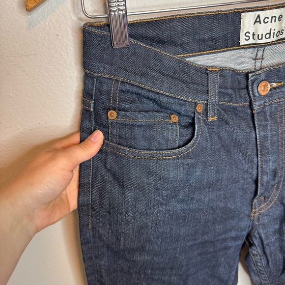 Acne Studios Ace Comfort Rw Mens Slim Jeans W31 L34 Dark Blue Wash - Picture 6 of 12
